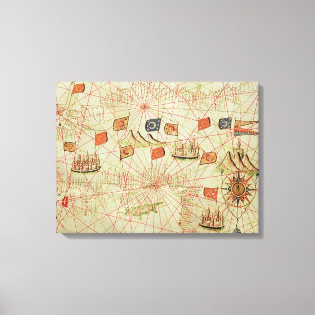 Lienzo La costa de Turquía y Chipre (Anverso)