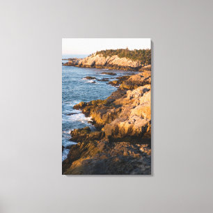 Lienzo La costa rocosa de Isle au Haut en Maine