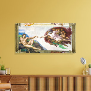 Lienzo La Creación de Adán   Michelangelo  