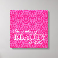 "La creación de la belleza es arte" damasco rosa i