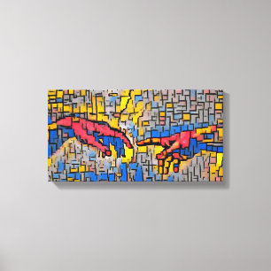 Lienzo La creación de Miguel Ángel de Adán abstracto y