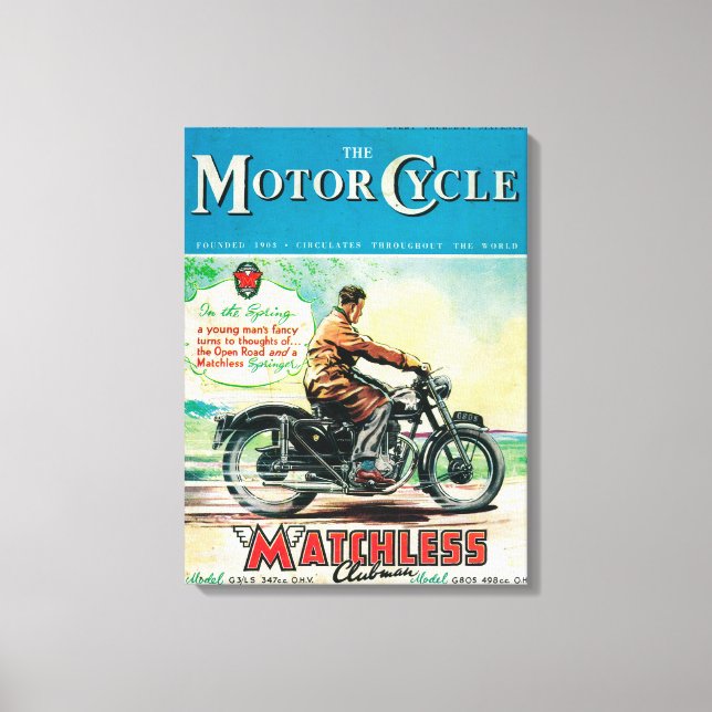 Lienzo La cubierta de la revista del ciclo del motor (Anverso)