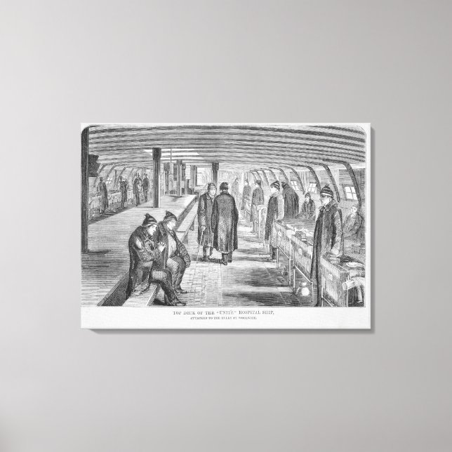 Lienzo La cubierta superior del barco "Únete" del hospita (Anverso)