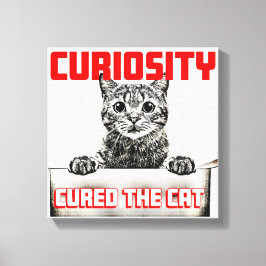 Lienzo La curiosidad curó al gato