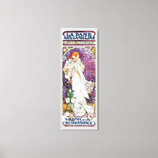 Lienzo La dama de las camellias, de Alphonse Mucha