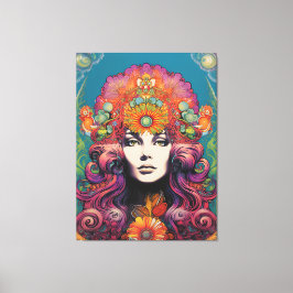 Lienzo La dama de los años 70