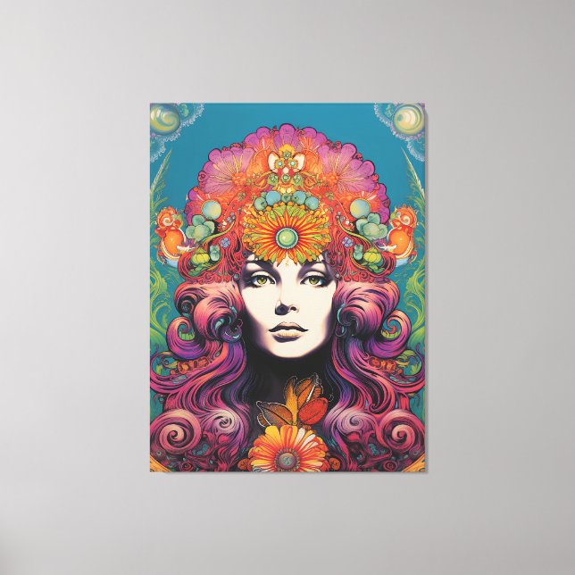 Lienzo La dama de los años 70 (Anverso)