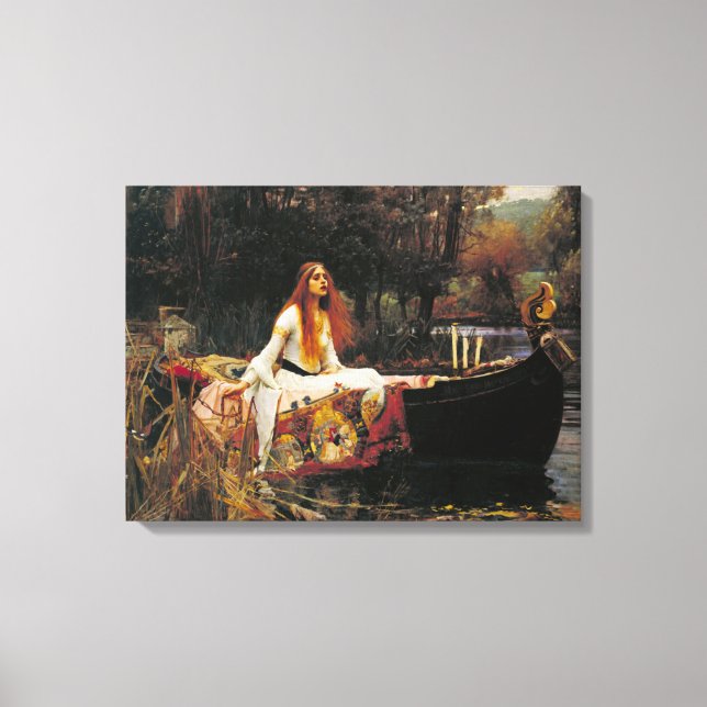 Lienzo La dama de Shalott, c. 1888 por John Waterhouse (Anverso)