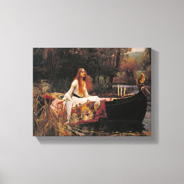 Lienzo La Dama de Shalott John William Waterhouse (Anverso)
