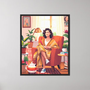 Lienzo La dama en la silla Momentos de encanto