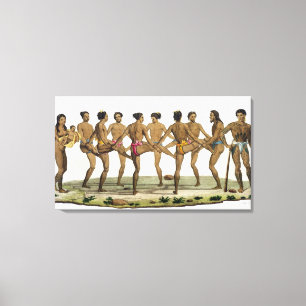 Lienzo La danza de los isleños de Caroline, platea 22 de