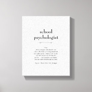 Lienzo La definición de psicólogo escolar gracias a ti