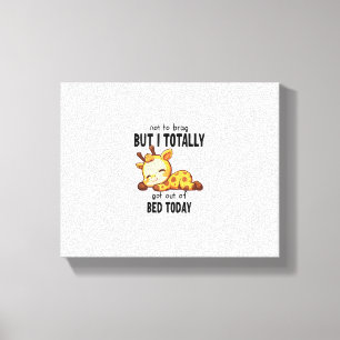 Lienzo La divertida jirafa salió de la cama hoy logro