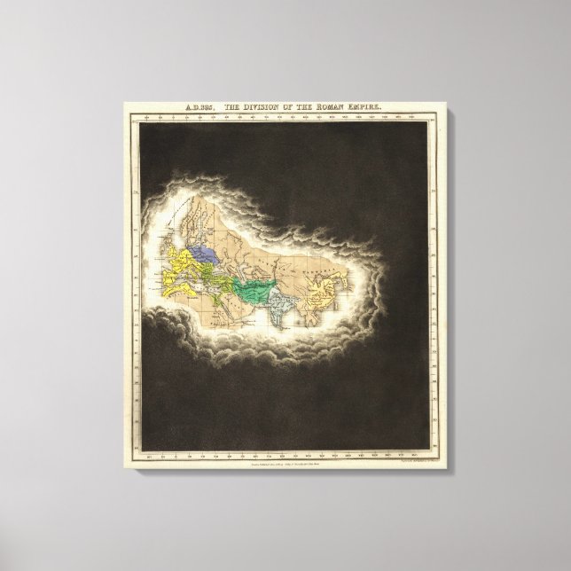 Lienzo La División del Imperio Romano 395 AD (Anverso)