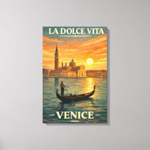 Lienzo La Dolce Vita Venecia Viajes Antiguos