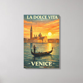 Lienzo La Dolce Vita Venice Vintage Travel 