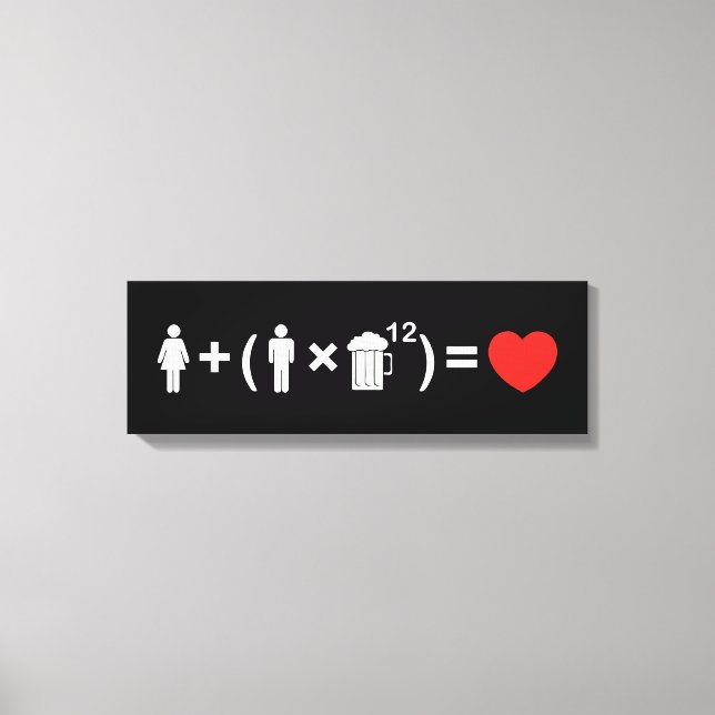 Lienzo La ecuación del amor para los hombres (Anverso)