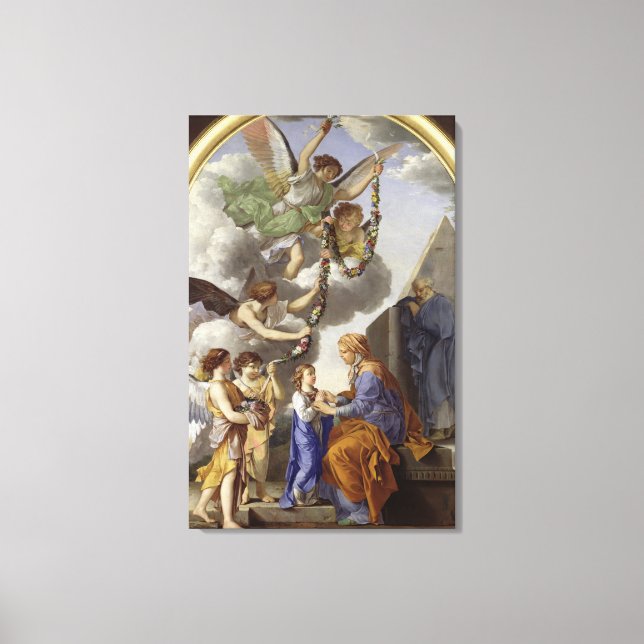 Lienzo La educación de la Virgen (Anverso)