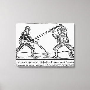Lienzo La educación de Pantagruel, el ilustracion