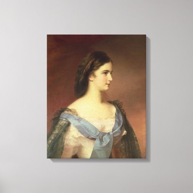 Lienzo La emperatriz Isabel de Baviera como joven (Anverso)