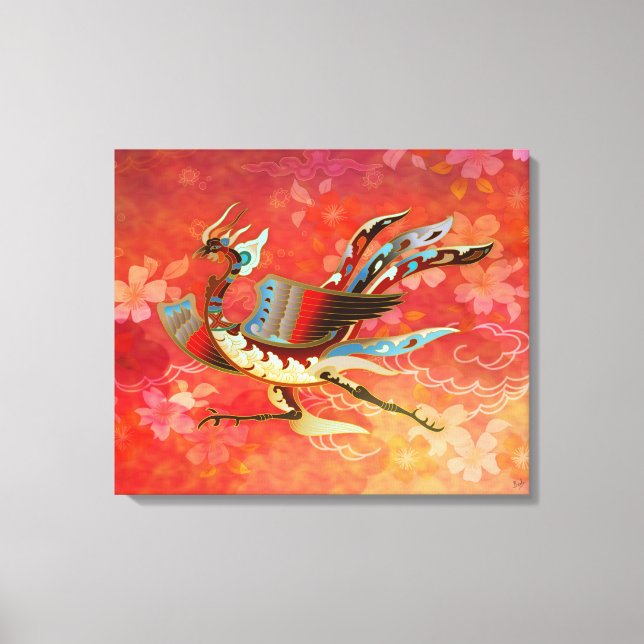 Lienzo La Emperatriz - Vuelo De Phoenix - (Versión Roja) (Anverso)