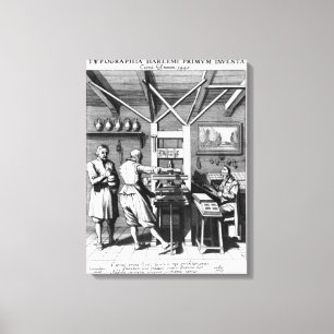 Lienzo La encuadernación de Laurens Janszoon Koster