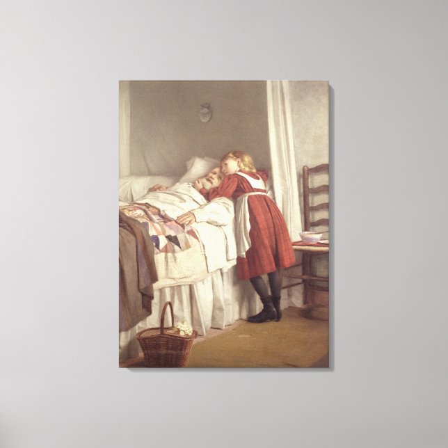 Lienzo La enfermera pequeña del abuelo (Anverso)