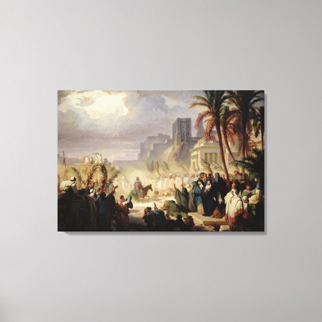 Lienzo La entrada de Cristo a Jerusalén (Anverso)
