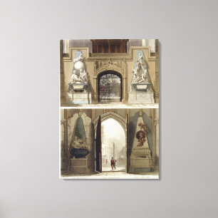 Lienzo La entrada en el coro y la entrada del oeste,