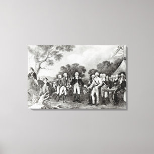 Lienzo La entrega de general Burgoyne Saratoga