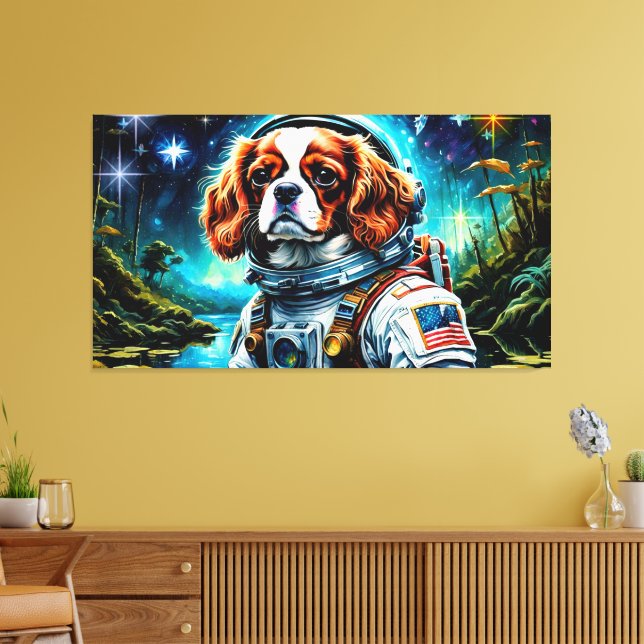 Lienzo La Era Del Acero-Cavalier El Rey Charles Spaniel (Insitu (Sala de estar))