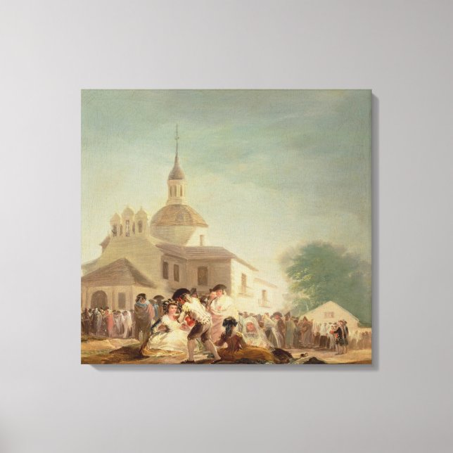 Lienzo La ermita de San Isidro, Madrid, 1788 (Anverso)