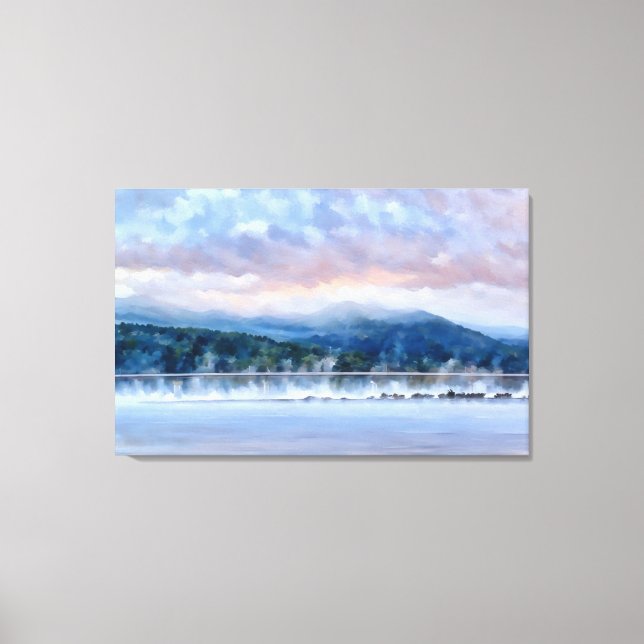 Lienzo La escena del lago matutino Adirondack (Anverso)