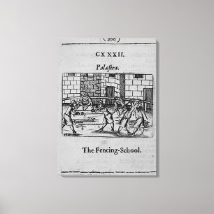 Lienzo La escuela de cercado