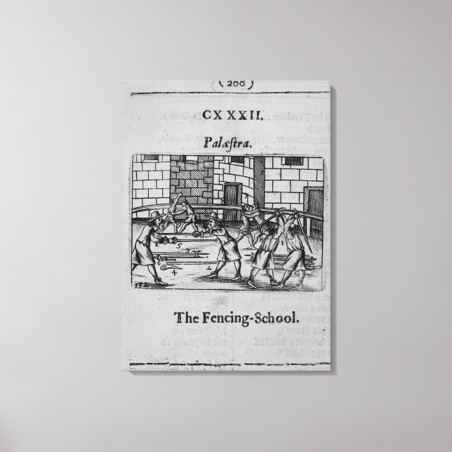 Lienzo La escuela de esgrima (Anverso)