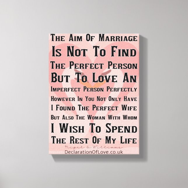Lienzo La esposa perfecta (Anverso)