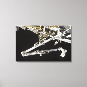 Lienzo La estación espacial Canadiense-construida