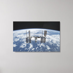 Lienzo La estación espacial internacional en órbita