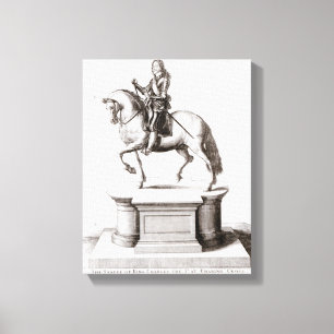 Lienzo La estatua del Rey Carlos en la Cruz de Charing