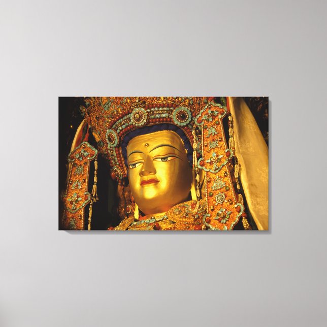 Lienzo La estatua dorada del Buda Jowo, Templo Jokhang, (Anverso)