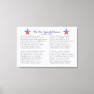 Lienzo La estrella Spangled versos y las estrellas de la