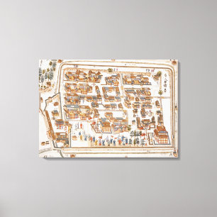 Lienzo La fábrica china en la calle de Teng-chan en