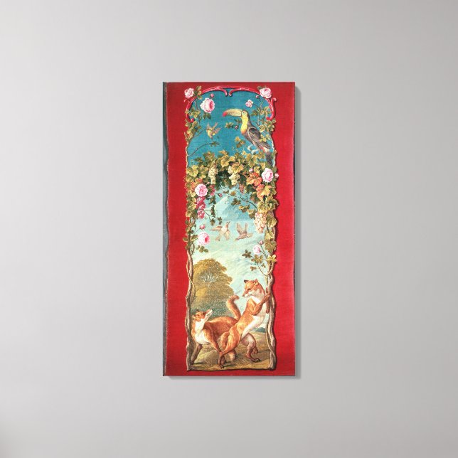 Lienzo La fábula de Esopo El Zorro y las uvas (Anverso)