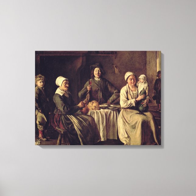 Lienzo La familia campesina, 1642 (aceite sobre lienzo) (Anverso)