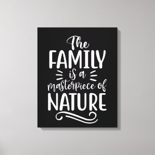 Lienzo La familia es una obra maestra de la naturaleza