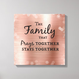 Lienzo La familia que reza juntos se queda
