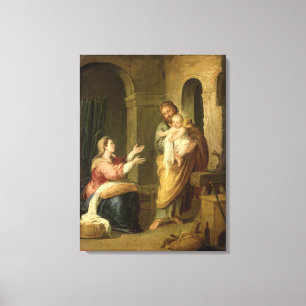 Lienzo La familia santa, c.1660-70