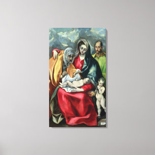 Lienzo La familia santa con St.Elizabeth, 1580-85