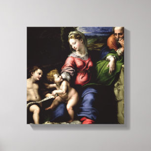 Lienzo La familia santa del roble, c.1518