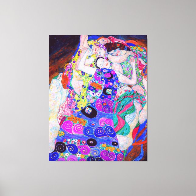 Lienzo La famosa pintura de Gustav Klimt, The Virgin (191 (Anverso)